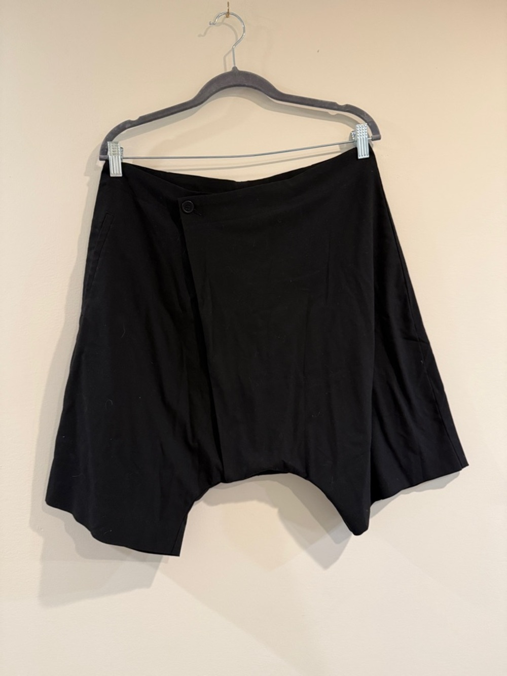Vintage Black asymmetrical Men's Hybrid Shorts